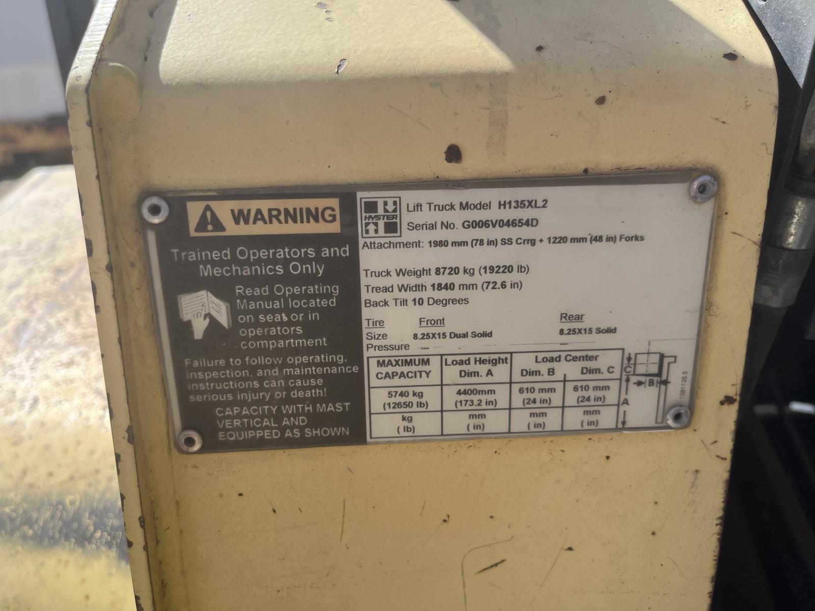 ./imagenes/INVOICE/2019/18019/HYSTER H135XL2 (15).JPG